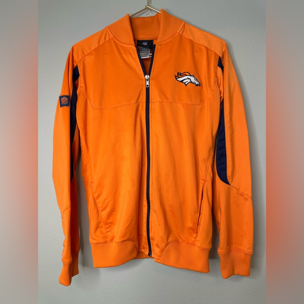 Denver Broncos Jacket - Kids Youth Small 8 Zip Up Boys Girls - Lightweight